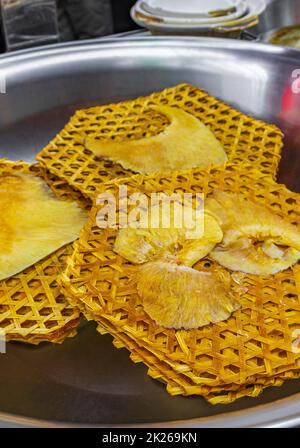 Thailändischer chinesischer Fisch- und Meeresfrüchtemarkt China Town Bangkok Thailand. Stockfoto