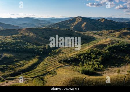 Die Landschaft der Schlammvulkane von Berca in Rumänien Stockfoto