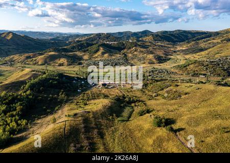 Die Landschaft der Schlammvulkane von Berca in Rumänien Stockfoto