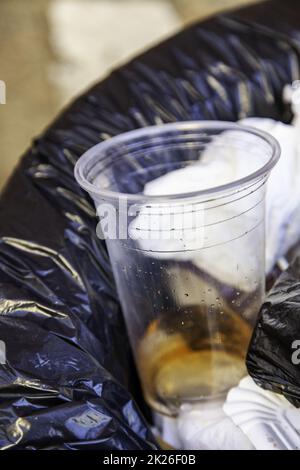 Mülldetails zu recyceln, Schmutz und Verschmutzung Stockfoto