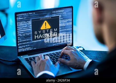 Ransomware-Malware-Angriffe Und -Verstöße Stockfoto