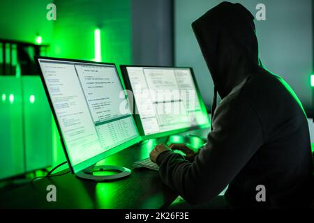 Datenmissbrauch Im Bereich Cybersicherheit Stockfoto