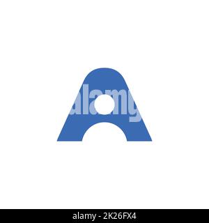 Buchstabe A, Personensymbol, Vektor-Logo-Konzept. Stockfoto