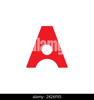 Buchstabe A, Personensymbol, Vektor-Logo-Konzept. Stockfoto