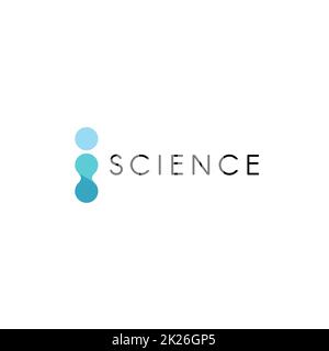 Abstrakt Blau, Türkis Farbe Wissenschaft logo, Molekül vektor Logo. Stockfoto