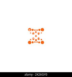 Abstrakte Sanduhr Vektor icon. Zeit und Uhr außergewöhnliche logo Vorlage. Vector orange Emblem auf weißem Hintergrund. Stockfoto