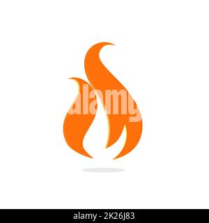 Feuer! Logo. Unterschreiben Sie. Vektor. Stockfoto