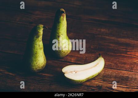 Stillleben mit Birnen Stockfoto