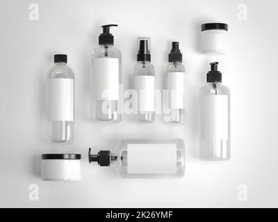 Behälter für generische Kosmetika Stockfoto