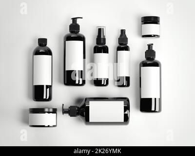 Behälter für generische Kosmetika Stockfoto