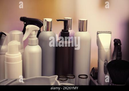 Behälter für generische Kosmetika Stockfoto