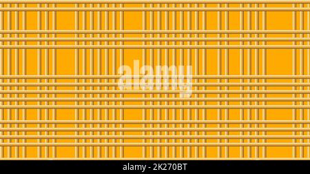 Industrieller Panorama-goldener Hintergrund, viele sich überschneidende Linien - Vektor Stockfoto