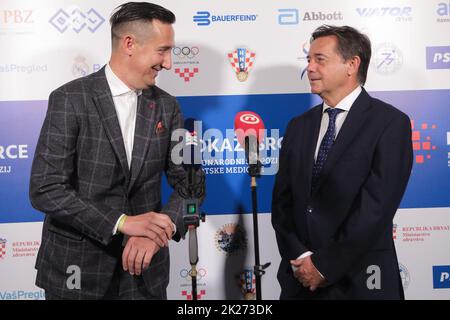 Niko Mihic während des Internationalen Symposiums der Sportmedizin Pokazi srce ( Zeigen Sie Ihr Herz) im Kaptol Boutique Cinema, in Zagreb, Kroatien, am 22. September 2022. Das gesamte Team des Gesundheitsdienstes des Fußballvereins Real Madrid kam zum ersten Foto nach Kroatien: Tomislav Miletic/PIXSEL Stockfoto