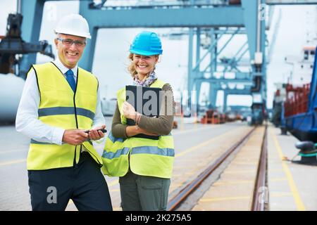 Bereit für einen weiteren lustigen Arbeitstag Stockfoto