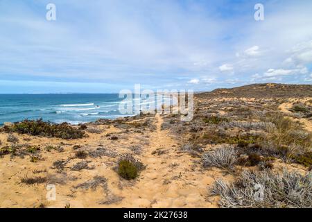 Küste von Alentejo in der Nähe von Sines Stockfoto