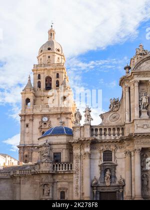 Spanien, Murcia - Kathedrale - Santa MarÃ­a de Murcia an der Plaza Cardinal Belluga Stockfoto