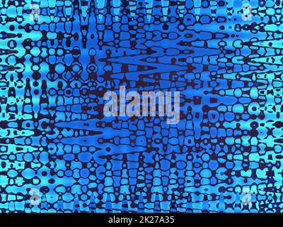 Blauer abstrakter Hintergrund mit hellen Punkten. Verschwommene Abstraktion Stockfoto