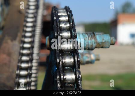 Geschmiert salidolom Kette Kette Getriebe Stockfoto