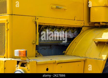 Traktor, in einer Zeile stehen. Landwirtschaftliche Maschinen. Stockfoto