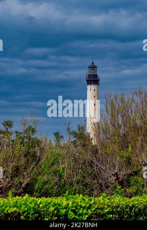 PHARE de la Pointe Saint Martin - Leuchtturm Biarritz Stockfoto