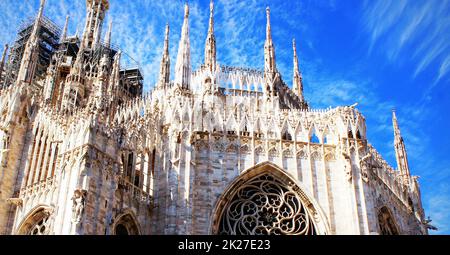 Mailänder Dom, Duomo di Milano, eine der größten Kirchen der Welt Stockfoto