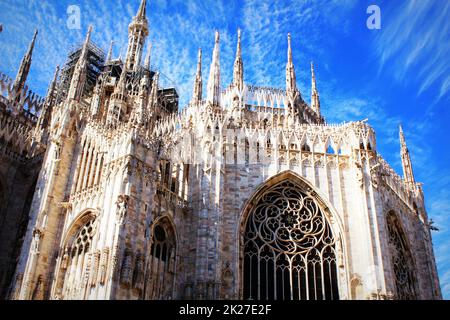 Mailänder Dom, Duomo di Milano, eine der größten Kirchen der Welt Stockfoto