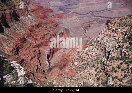 Die roten Felsen des Grand Canyon Nationalparks Stockfoto