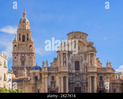 Spanien, Murcia - Kathedrale - Santa MarÃ­a de Murcia an der Plaza Cardinal Belluga Stockfoto