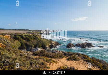 Küste von Alentejo in der Nähe von Sines Stockfoto