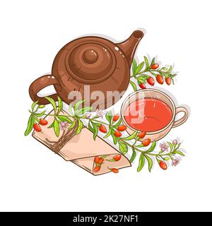 goji-Tee-Illustration Stockfoto