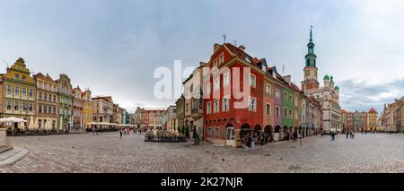 Alter Marktplatz Panorama II Stockfoto