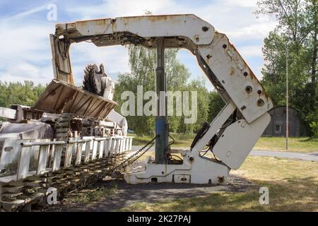 Alte hydraulische Verstärkung im Bergwerk Stockfoto