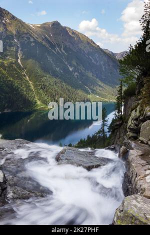 See namens Morskie Oko in Tatra Gebirge Polen Stockfoto