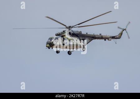 Czech Air Force Mi-171Sh Combat - Transport Hubschrauber in der Luft auf der Royal International Air Tattoo 2022 Stockfoto