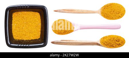 Gemahlene Tagetiere aus Marigold (imeretischer Safran) Stockfoto