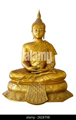 Buddha-Bild auf weißem Hintergrund isolieren Stockfoto