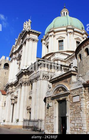 Der Duomo Vecchio oder Alte Kathedrale, Brescia, Italien. Brescia ist eine Stadt im Norden von Italien, in der Nähe des berühmten Gardasee entfernt. Stockfoto