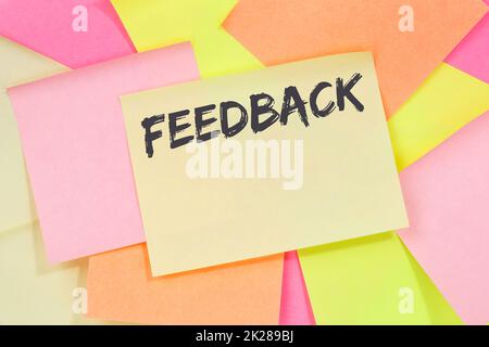 Feedback Wenden Sie sich an den Kundendienst, und nehmen Sie an der Umfrage zum Geschäftskonzept Teil Stockfoto