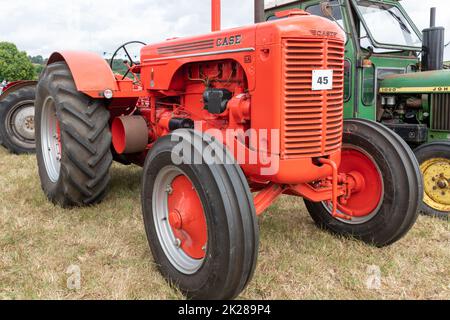 Ilminster.Somerset.Vereinigtes Königreich.August 21. 2022.Ein restaurierter Traktor von Case LA ist auf einer Yesterdays Farming-Veranstaltung zu sehen Stockfoto