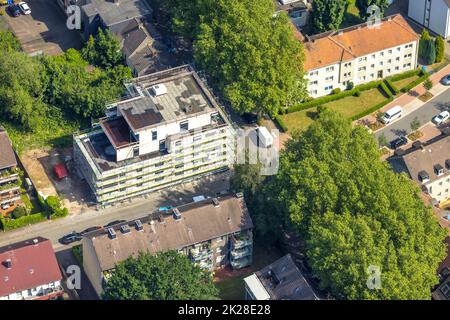 Luftaufnahme, Baustelle und Neubau Allenstein Carree, Ecke Wittringer Straße, Gladbeck, Ruhrgebiet, Nordrhein-Westfalen, Keim Stockfoto