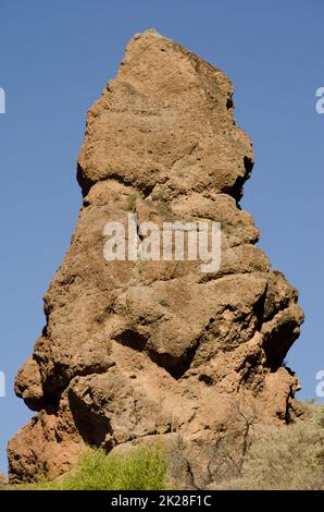 Felsige Klippen im Naturschutzgebiet Inagua. Stockfoto
