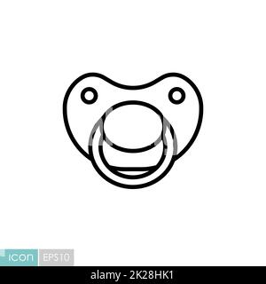 Vektorsymbol für Baby-Dummy-Sauger Stockfoto