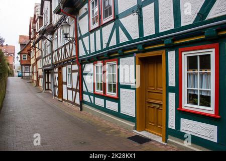 Malerisches Haus in Bad Sooden Allendorf im Werra-Tal in Deutschland Stockfoto