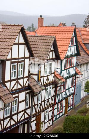 Malerische Häuser in Bad Sooden Allendorf im Werra-Tal in Deutschland Stockfoto