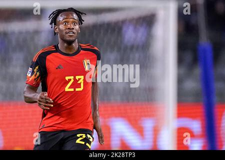 BRÜSSEL, BELGIEN - 22. SEPTEMBER: Michy Batshuayi aus Belgien während der UEFA Nations League Ein Spiel der Gruppe 4 zwischen Belgien und Wales im Stade ROI Baudouin am 22. September 2022 in Brüssel, Belgien (Foto: Joris Verwijst/Orange Picles) Stockfoto