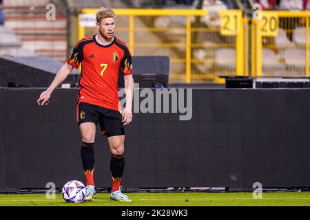 BRÜSSEL, BELGIEN - 22. SEPTEMBER: Kevin De Bruyne aus Belgien während der UEFA Nations League Ein Spiel der Gruppe 4 zwischen Belgien und Wales im Stade ROI Baudouin am 22. September 2022 in Brüssel, Belgien (Foto: Joris Verwijst/Orange Picles) Stockfoto