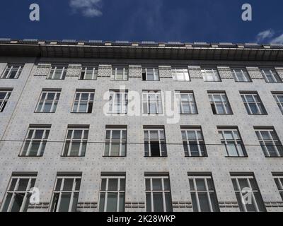 Österreichische Postsparkasse Übersetzung Österreichisches Postsparkassengebäude, entworfen von Otto Wagner um 1906 in Wien, Österreich Stockfoto