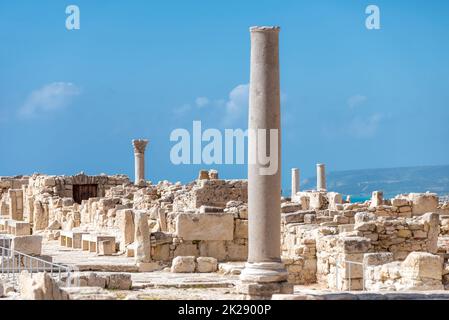 Antike archäologische Stätte Kourion. Limassol District, Zypern Stockfoto