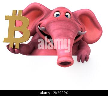 Spaß Elefant - 3D-Darstellung Stockfoto