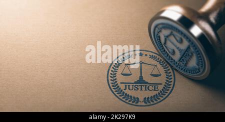 "Scales of Justice"-Stempel Stockfoto